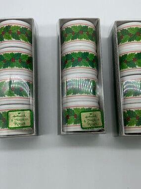 Hallmark Christmas Napkin Rings 12 total